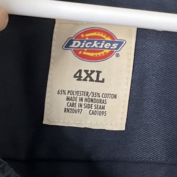 Dickies Men's Short Sleeve Work Shirt Blue/Black New W/O Tags 4XL - Picture 3 of 14